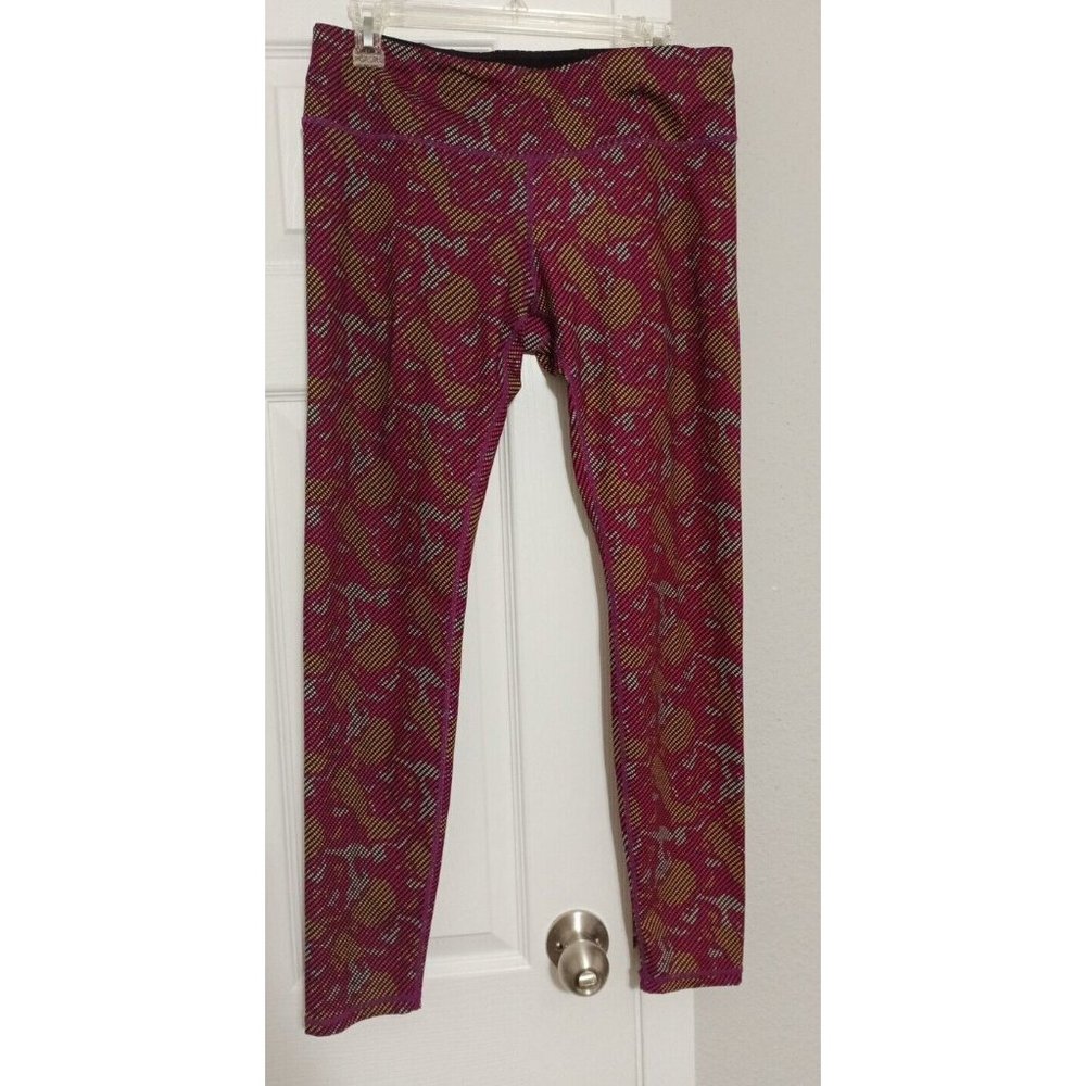 Women's Ododos Stretchy Comfy Multicolored Yoga Leggings Size Large